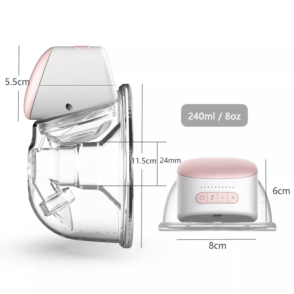 Biberon et chauffe-biberon modernes conçus pour les nourrissons prématurés, présentant un design en coupe pour montrer la structure interne par BABY PREMA Le pneu-lait électrique | invisibles 1 & 2 Pièces.