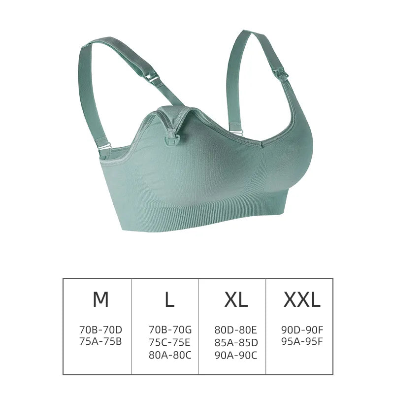 Une petite Soutien Allaitement & Maternité | Push Up Tendance vert pâle avec des options de taille allant de m à xxl de la marque BABY PREMA.