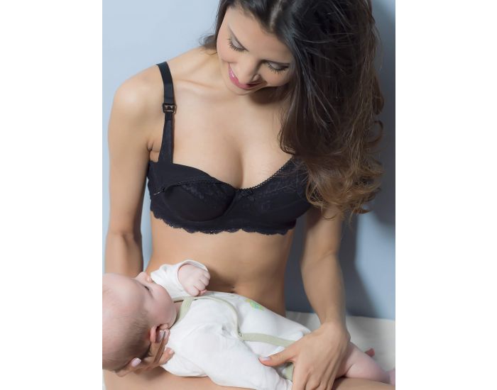 Get trendy with Soutien avec Armature Black Poudré Bio - Anielina - Allaitement available at BABY PREMA. Grab yours for €19.99 today!