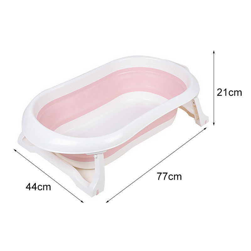 Accessoires bébé : Baignoire pour bébé Baby Prema pliable avec dimensions - conception portable et peu encombrante (77 cm de longueur, 44 cm de largeur, 21 cm de hauteur).