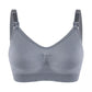 Un soutien-gorge de sport gris léger Soutien Allaitement Haute Qualité isolé sur fond blanc par BABY PREMA.