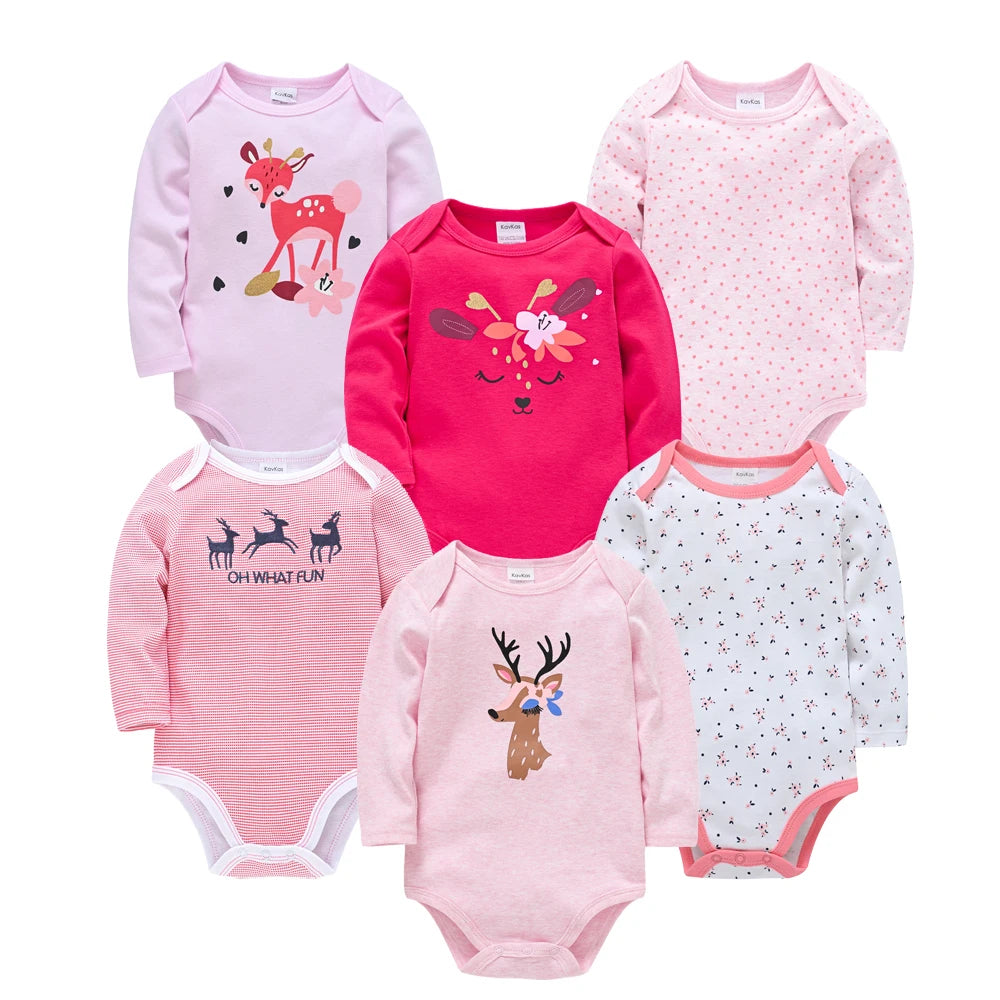 Une collection de cinq Lot de 3 & 6 Pièces de Bodies Bébé colorés avec de jolis motifs d'animaux et des motifs ludiques de BABY-PREMA.