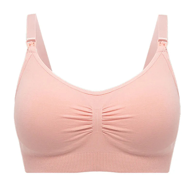 Soutien-gorge de sport Soutien Allaitement Haute Qualité sans couture rose clair sur fond blanc pour mon petit de la marque BABY PREMA.