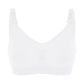 Petit soutien-gorge de sport blanc sans couture sur fond blanc.