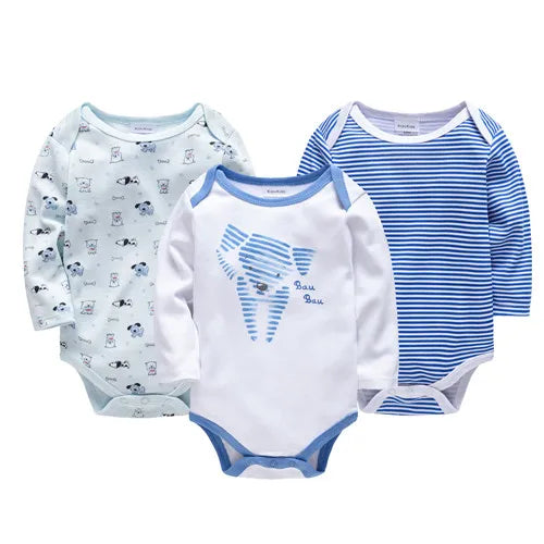 Babyprem Lot De 3 Bodies Bébé Prématuré Motif Étoiles Bleues - 100% Coton Doux