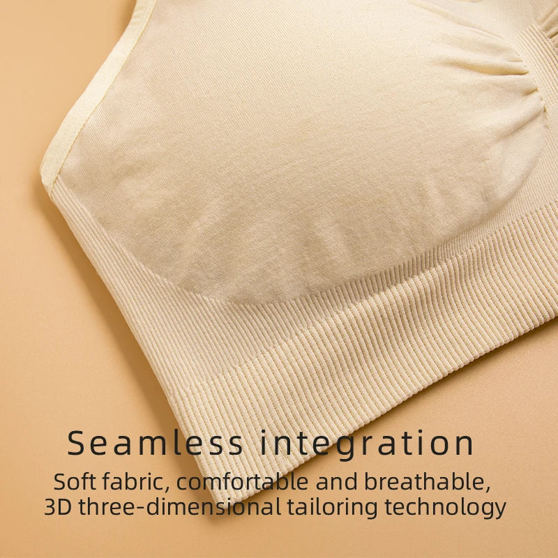 Le BABY PREMA Soutien Allaitement Haute Qualité présente un design sans couture avec un tissu confortable et une coupe tridimensionnelle sur un fond neutre.
