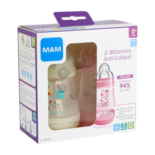 Get trendy with Biberon Anti Colique Rose/Blanc +0 Mois - MAM - Soins bébé, Biberons available at BABY PREMA. Grab yours for €11.40 today!