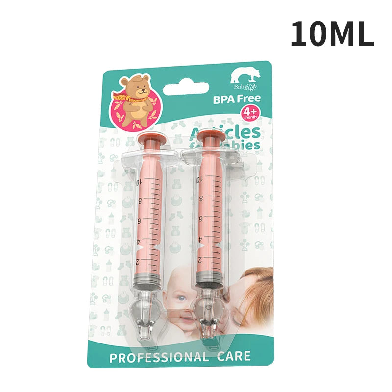 Conditionnement de seringues médicales BABY-PREMA Lot 2 Pièces Nettoyant Nasal pour Bébé d'une contenance de 10 ml, marquées sans bpa et conçues pour les soins professionnels.