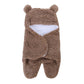 Lange douillet pour bébé thème ours avec capuche et détails oreilles, un article indispensable Couverture Bébé Doux Confortable | Pour Tenir Chaud de BABY-PREMA.