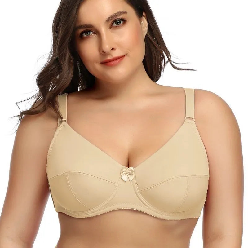 rmature. Soutien en coton, Beige pour femme, élégant et confortable à porter.