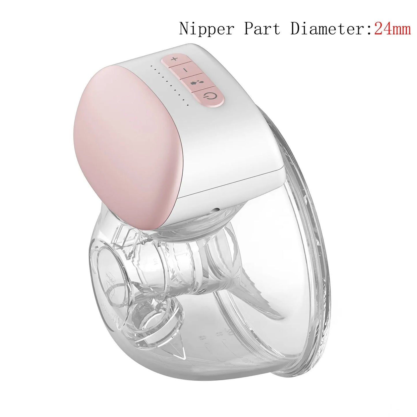 Tire-lait électrique portable BABY PREMA moderne avec une protection en silicone souple, conçu pour le confort de bébé, avec une partie pince de 24 mm de diamètre.
