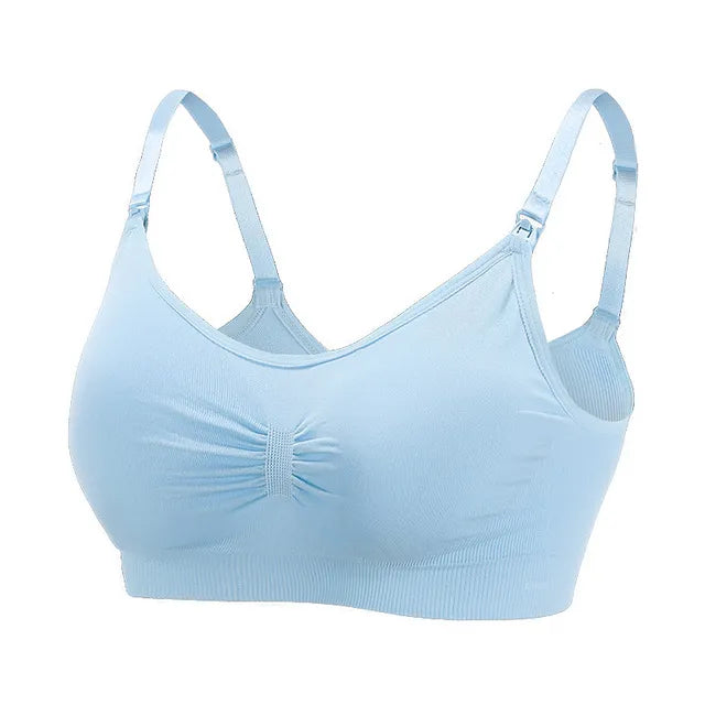 Une brassière de sport bleu clair pour mon bébé de BABY PREMA sur fond blanc.