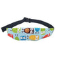 Motif de hiboux colorés sur une Ceinture de Soutien de Tête de Siège | Voiture pour Bébé conçue pour le nécessaire de bébé avec un bracelet noir par BABY PREMA.