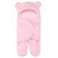 Une couverture bébé douce confortable Gigoteuse BABY-PREMA avec détails oreilles sur la capuche et ouverture pour le visage.