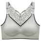 Un soutien-gorge de sport Soutien Confort Grandes Tailles chic et élégant de BABY PREMA avec un motif papillon unique dans le dos avec des détails complexes en forme de plumes.