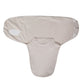 Serviette menstruelle en tissu réutilisable beige avec ailes, boutons-pression et accessoires Couverture Bébé Cocoon 100% Coton sur fond blanc par BABY PREMA.