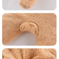 Trois photos en gros plan d'un tissu beige en peluche sous différentes formes : la première montre une pièce saillante, la seconde une forme courbée en forme d'arc et la troisième une Barboteuse à Capuche | Combinaison Epaisse Bébé de BABY-PREMA.
