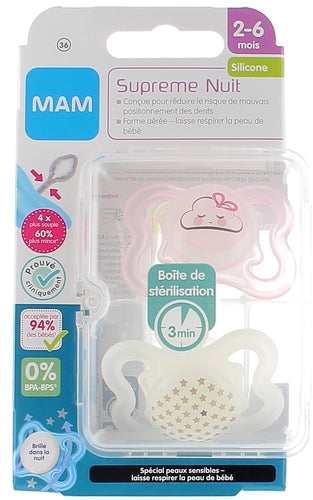 Get trendy with Sucette Duo Naissance - MAM - sucettess available at BABY PREMA. Grab yours for €8.50 today!