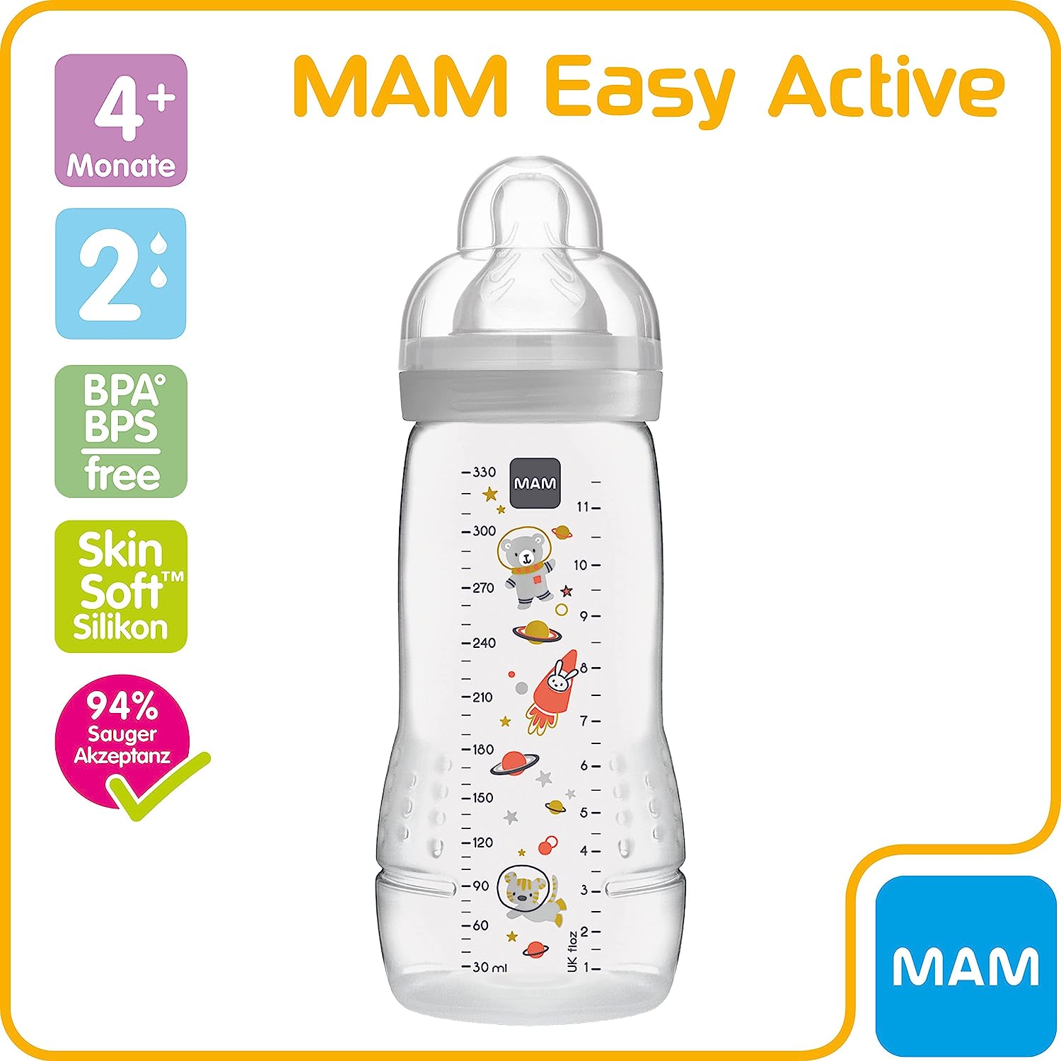 Get trendy with Biberon Easy Active 330 Ml +6 Mois -MAM - Biberon available at BABY PREMA. Grab yours for €6.40 today!
